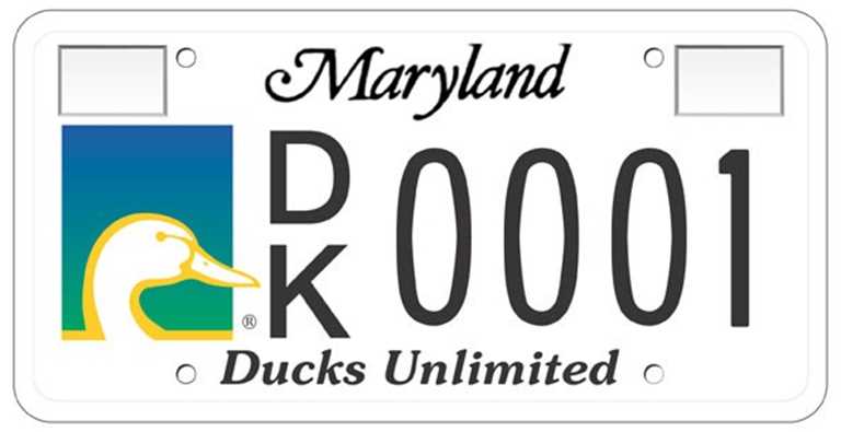 Maryland DU License Plate