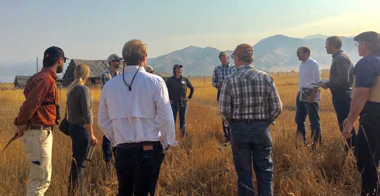 Montana congressional staff toured conservation sites to learn more about farm bill conservation programs.
