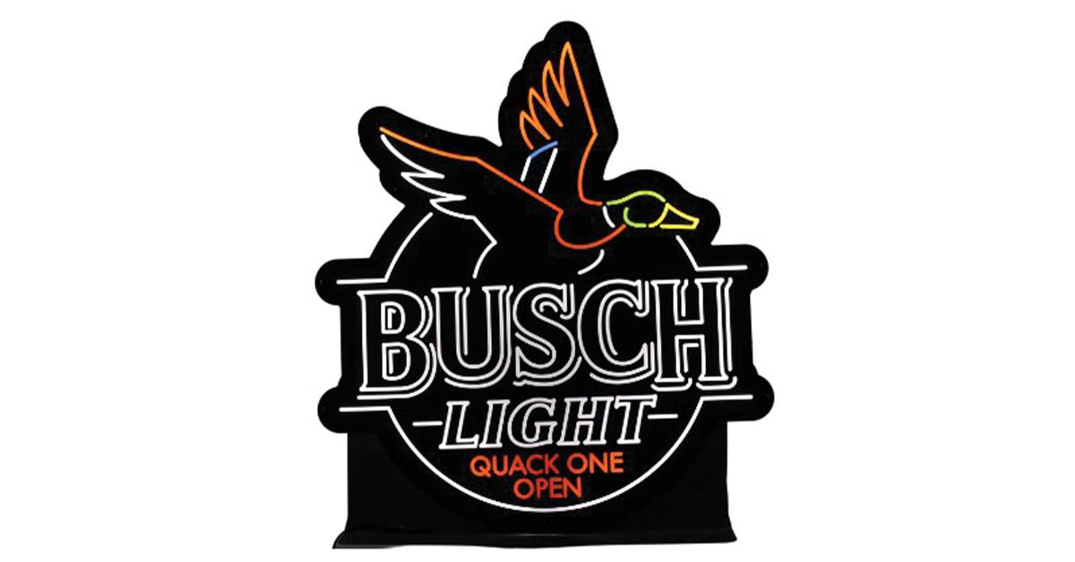 busch light duck sign