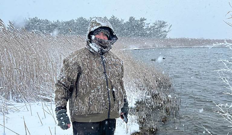 Adam Putnam during a duck hunt on Long Island, New York, this past season