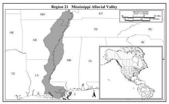 Mississippi Alluvial Valley Map