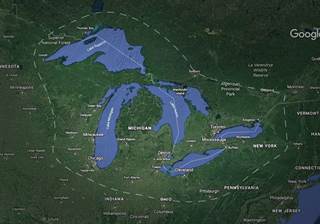 US Great Lakes Map